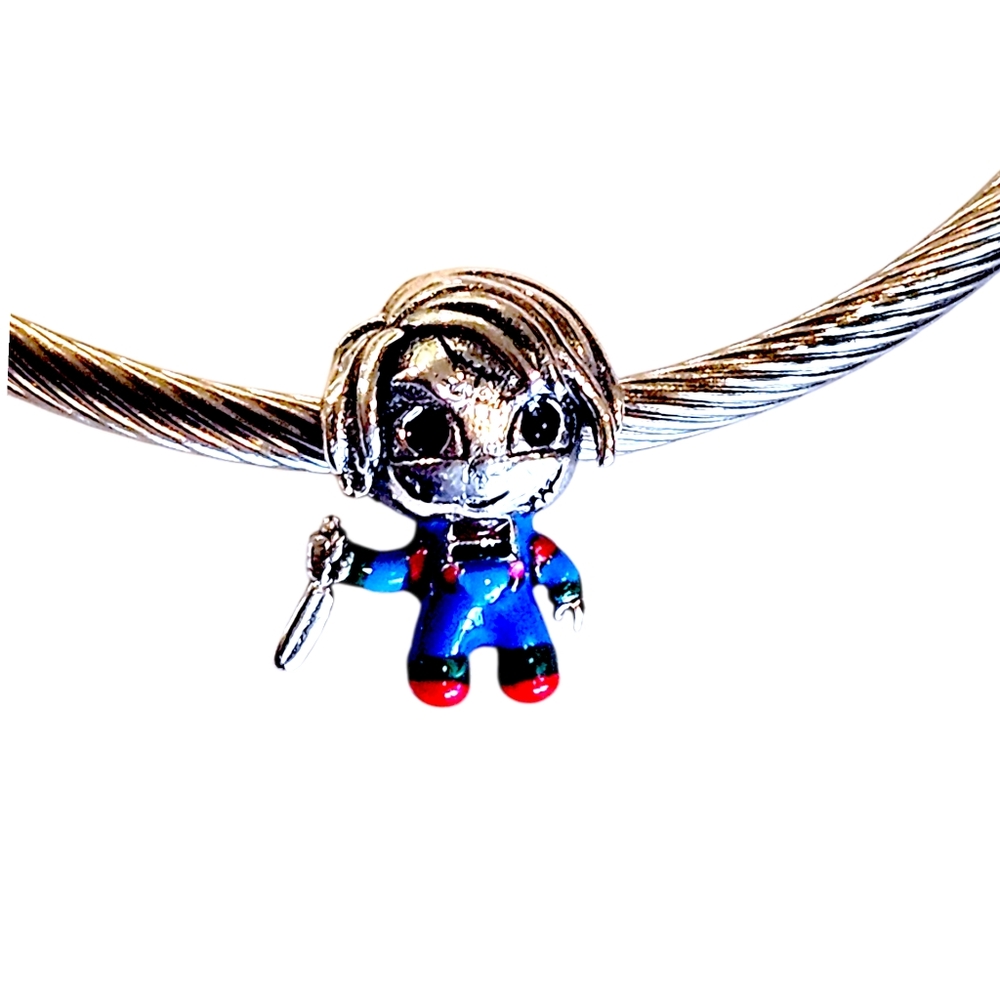 LINX DISCOUNTINUED Sterling Silver Chucky Doll Halloween Scary Bracelet Charm